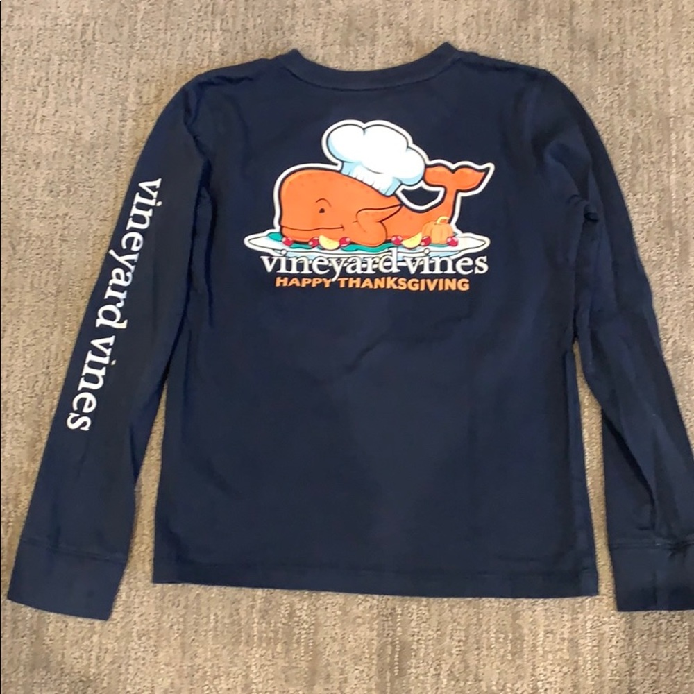 Vineyard Vines Thanksgiving Long Sleeve Pocket Tee